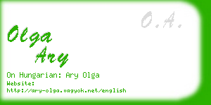 olga ary business card